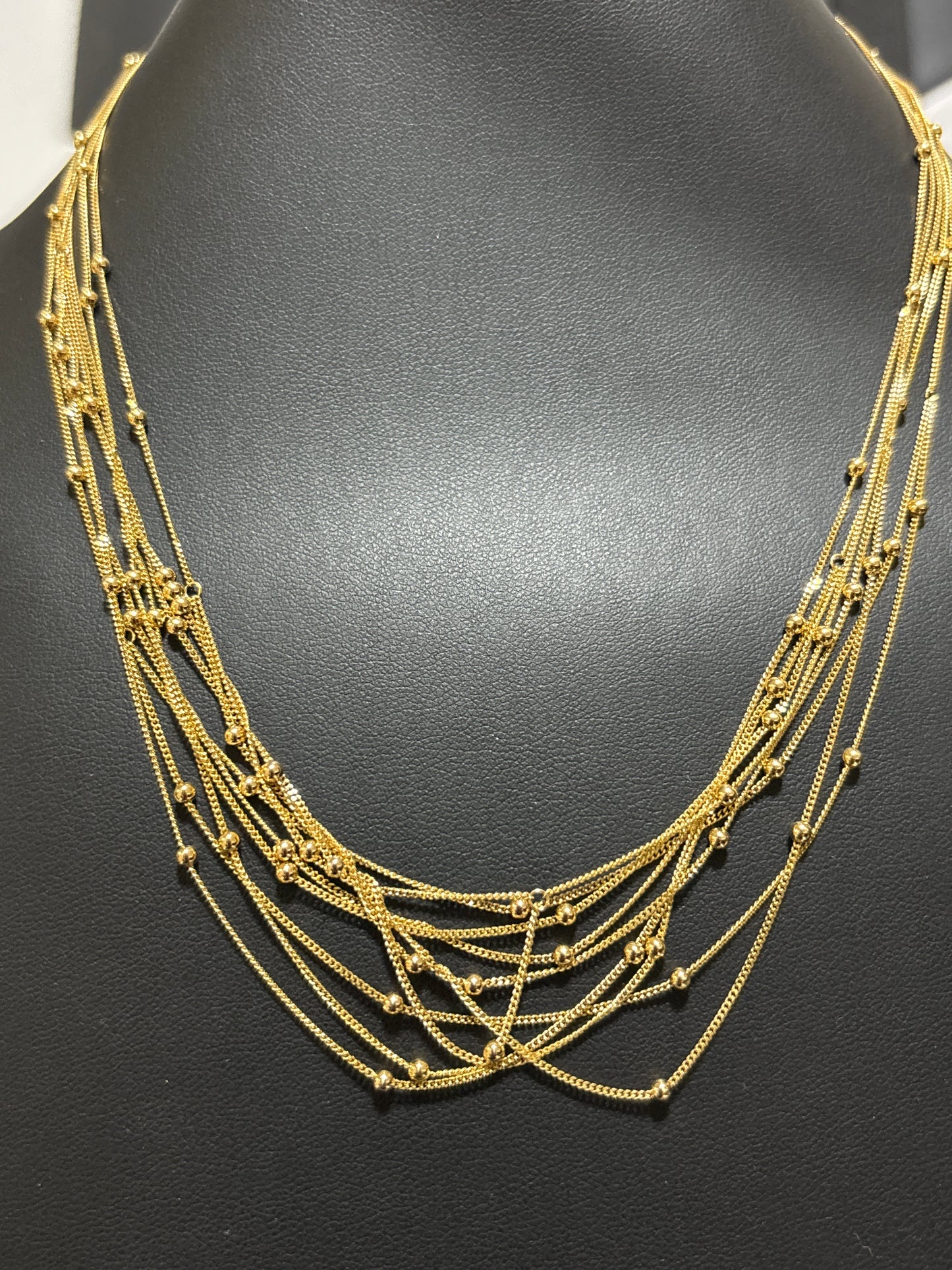14k real gold bullet chain, size 16