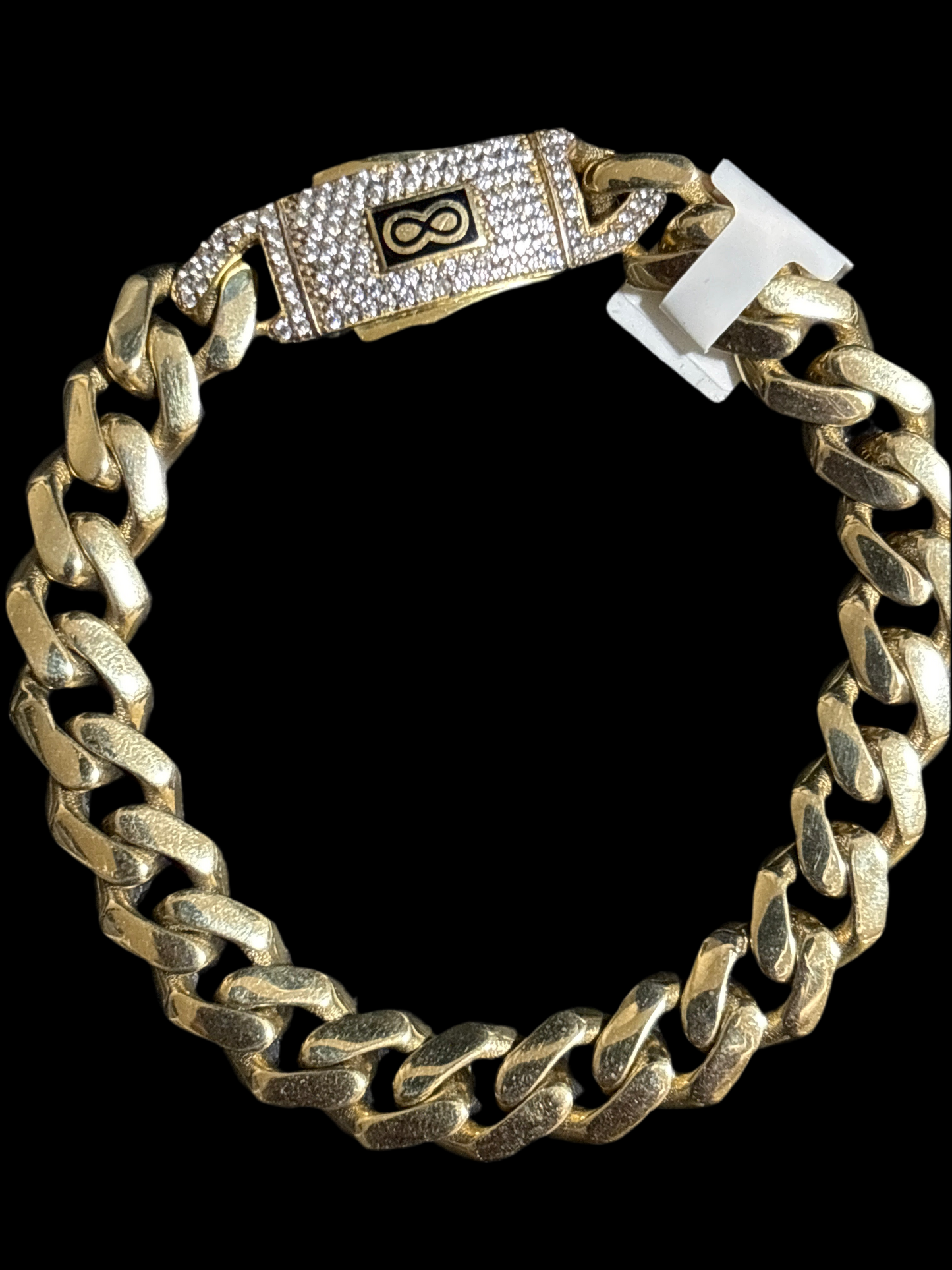 Real 10k gold handle, 11 mm wide and size 8