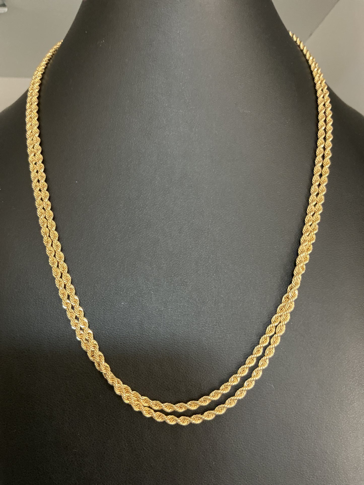 Real 10k gold twist link chain model, size 18 2.7 mm wide