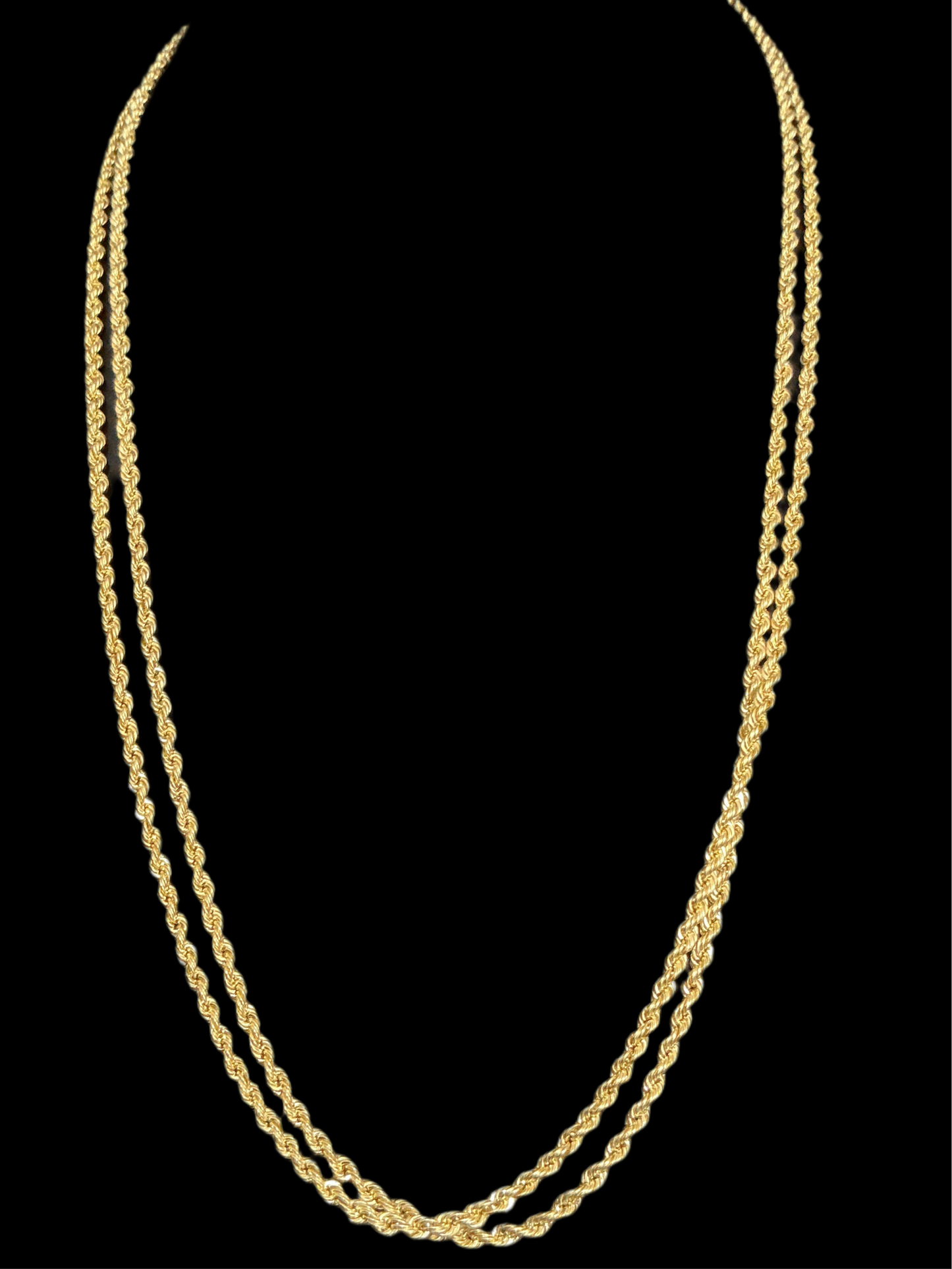 Torsal link chains size 22 2.7 mm wide, real 10k gold