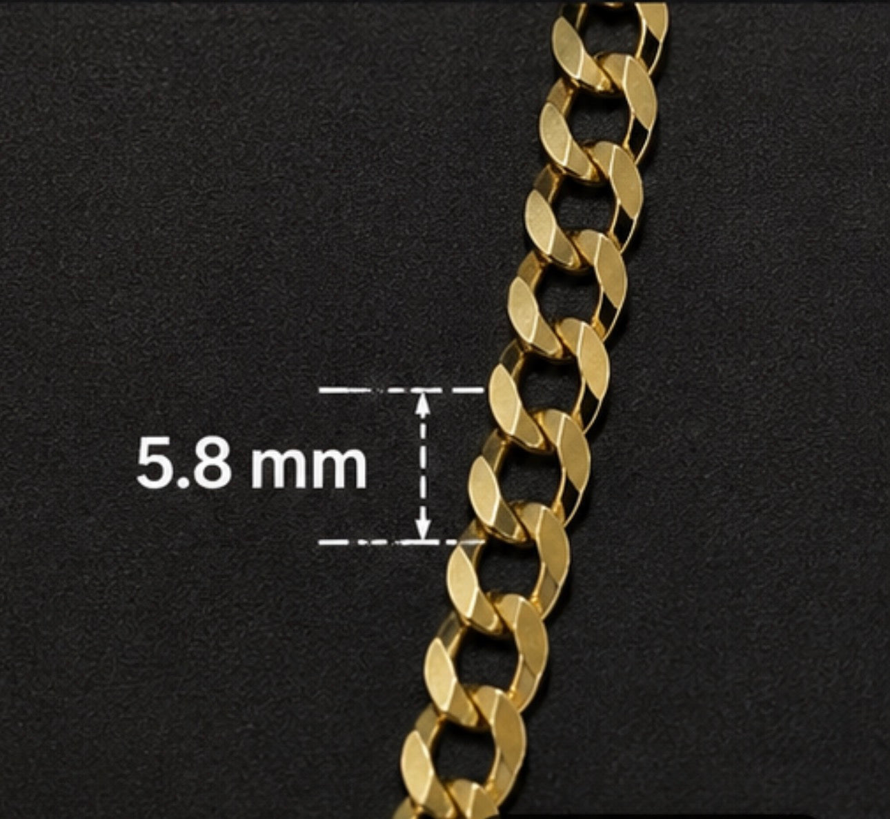 Beautiful Men’s Cuban Link Bracelet crafted in real solid 10K gold. This elegant 5.8 mm bracelet features a classic polished design with a strong secure clasp, perfect for everyday wear or special occasions.