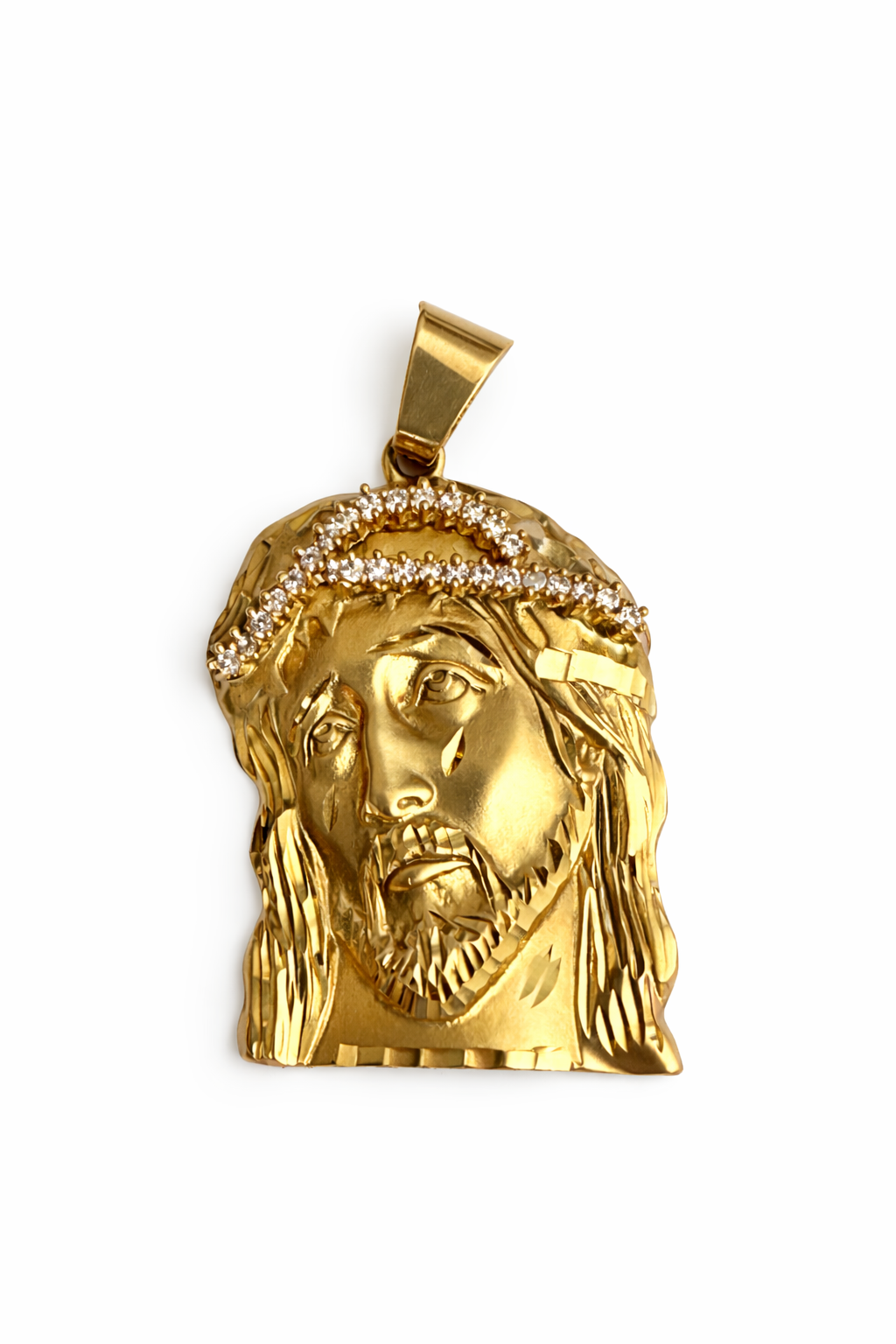 I said big solid of the face of Jesus of real gold 10k