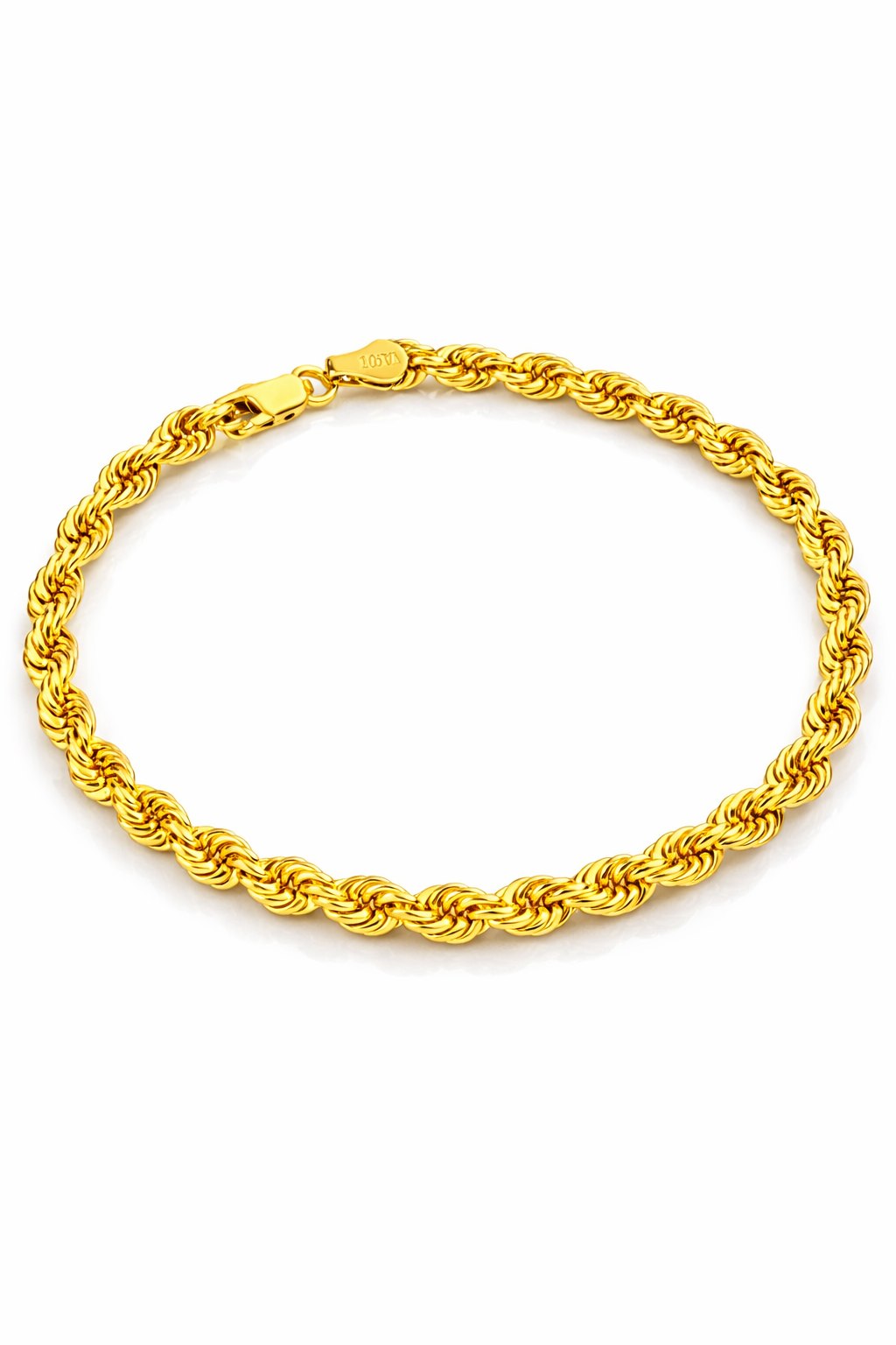 Gold twist handle 10k real size 8 of 4 mm
