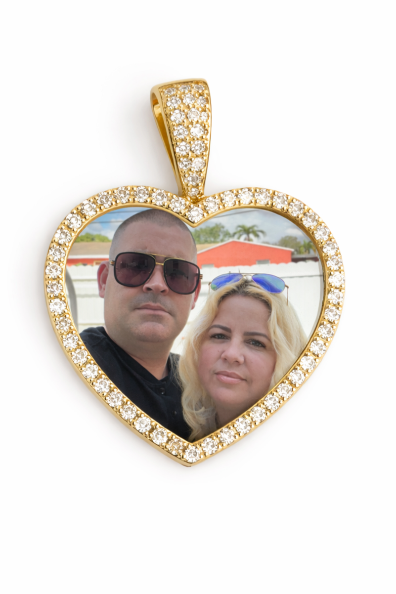 Personalized charms with photo inside 10k real