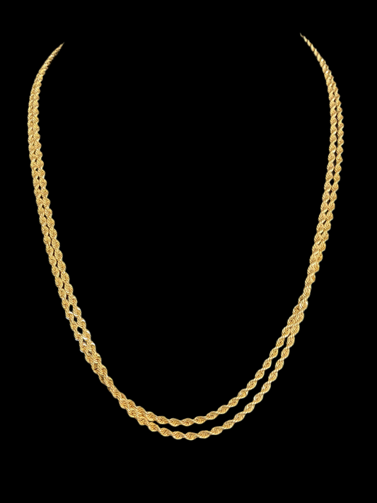 Real 10k gold twist link chain model, size 18 2.7 mm wide