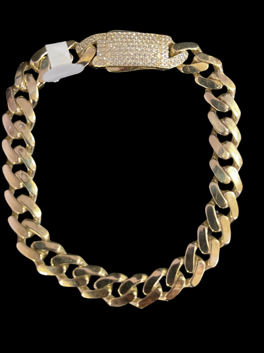 Real 10k gold handle of 8mm, size #8
