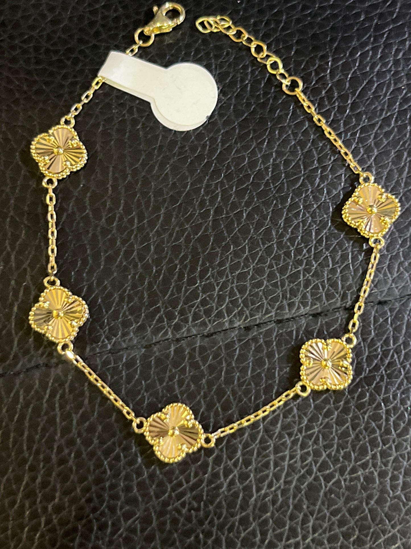 Real 10k gold flower lady bracelet