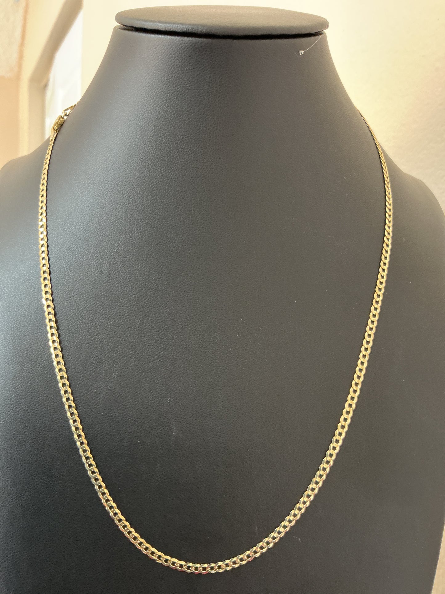 Chain model Cut gloss size 18, 2.7mm wide, real gold10k