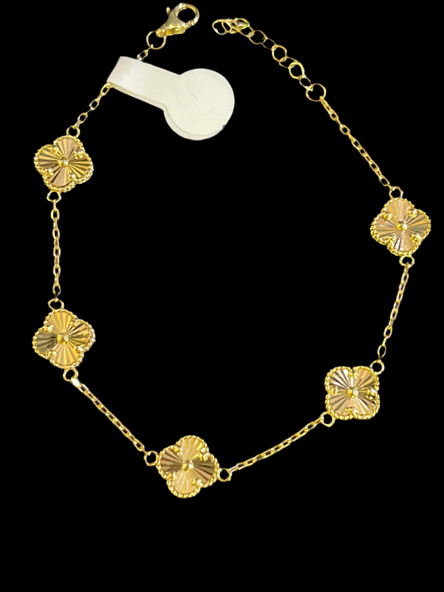 Real 10k gold flower lady bracelet