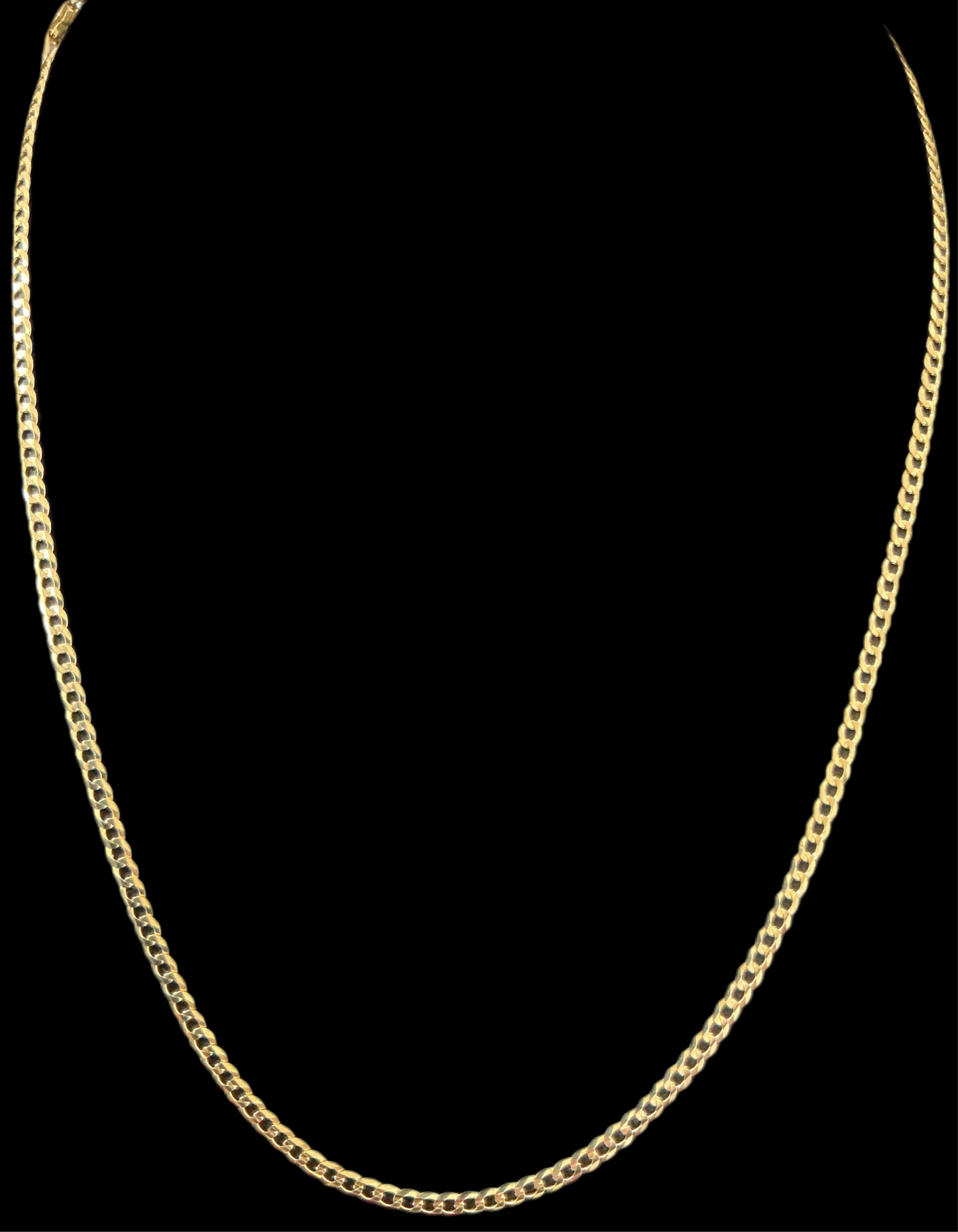 Chain model Cut gloss size 18, 2.7mm wide, real gold10k
