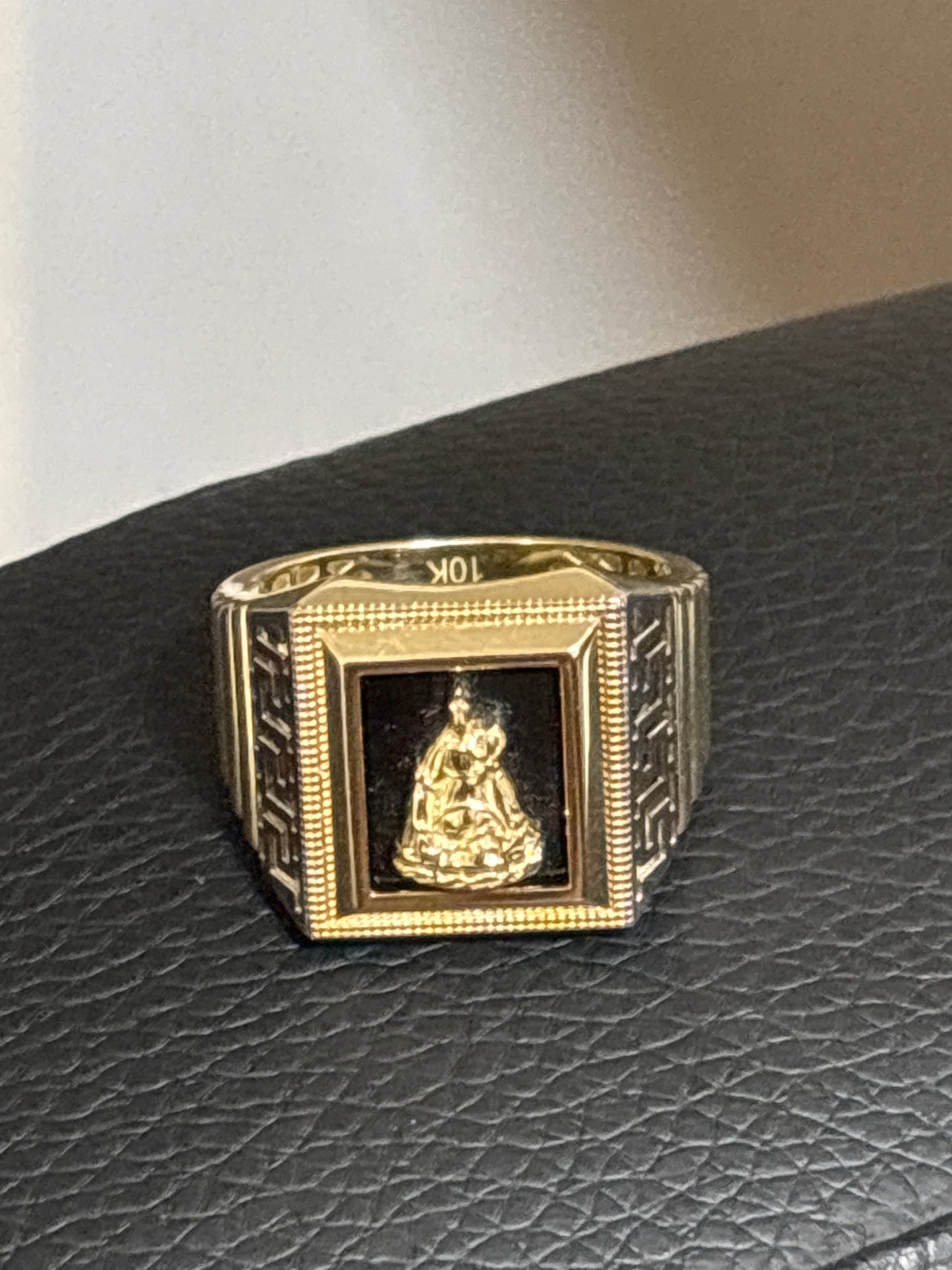 10k real gold ring of the virgin of charity size 10