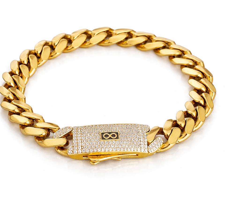 Handle for men size 8 10k real gold 11 mm wide