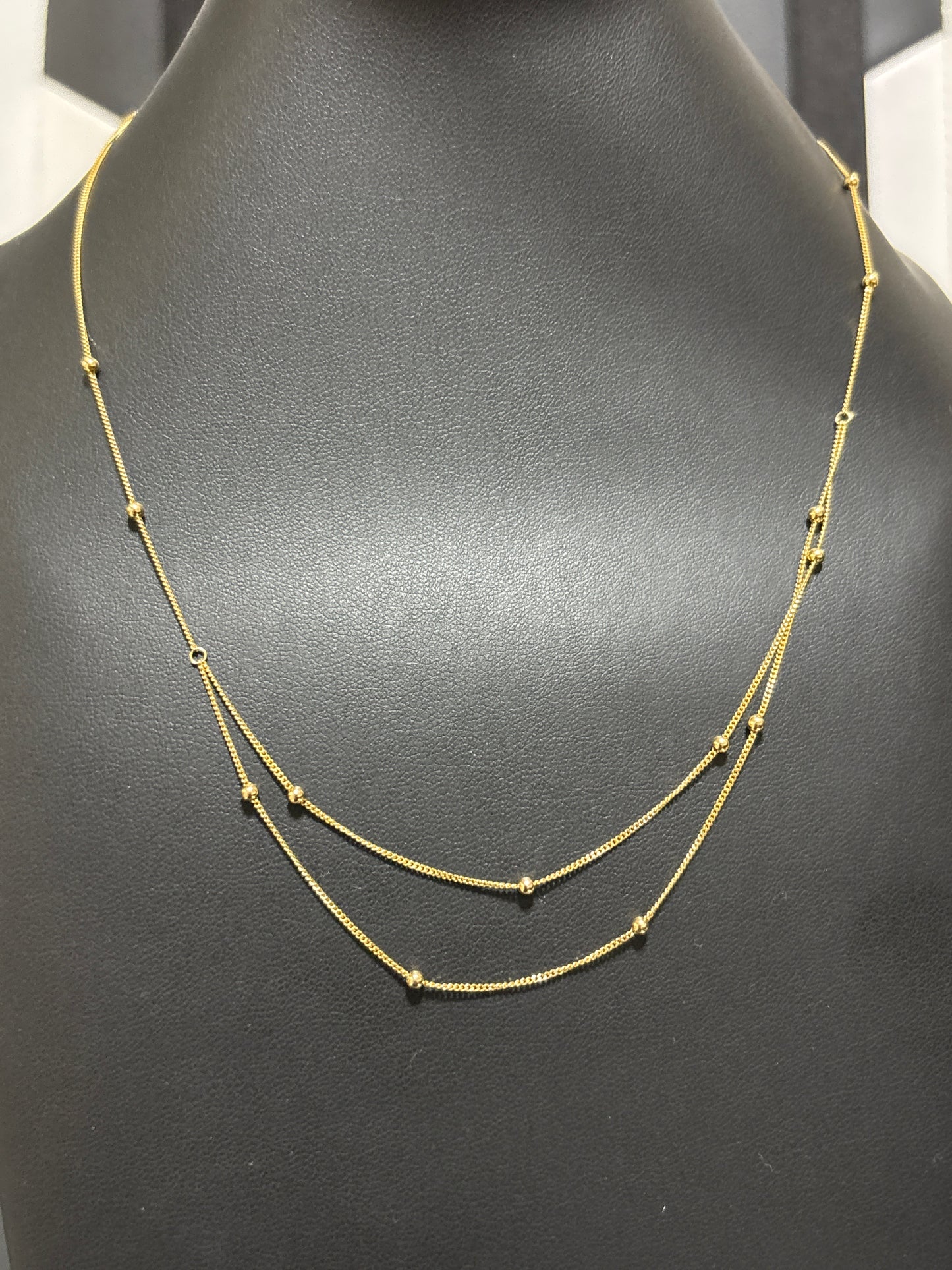 14k real gold bullet chain, size 16