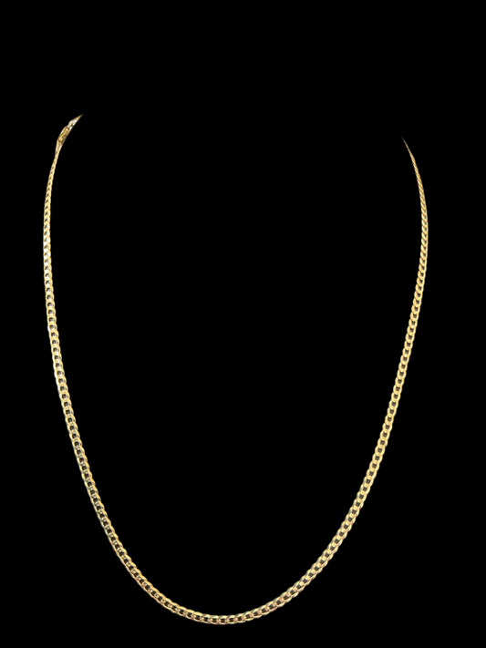 Chain model Cut gloss size 18, 2.7mm wide, real gold10k