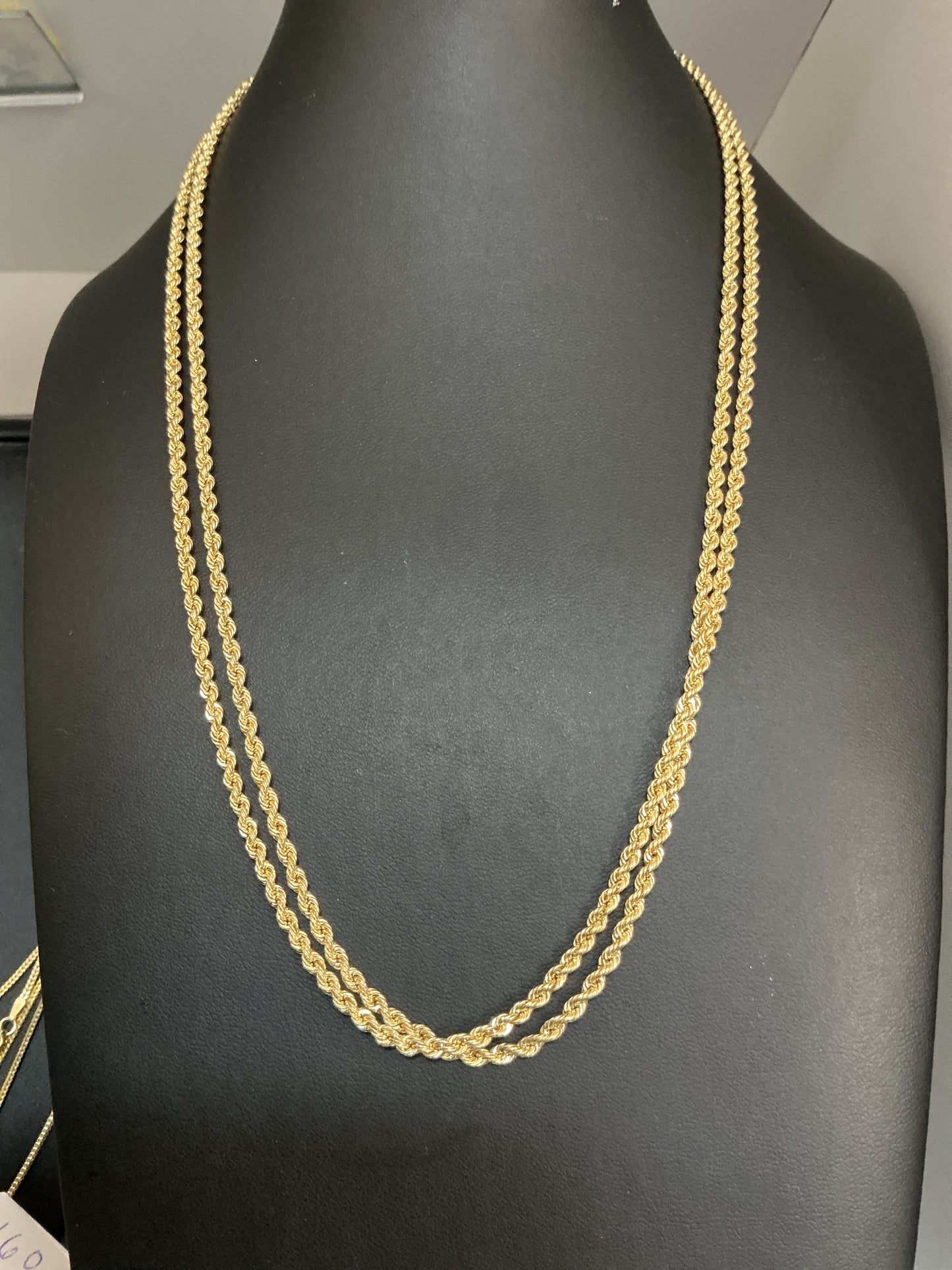Torsal link chains size 22 2.7 mm wide, real 10k gold