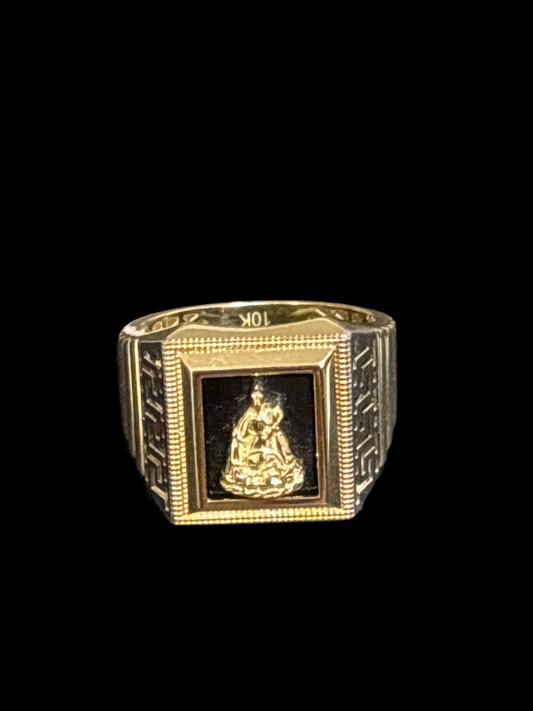 10k real gold ring of the virgin of charity size 10
