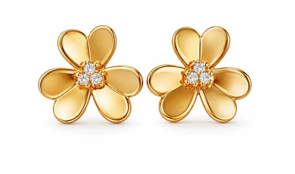 Beautiful large earrings for ladies of real 10k gold