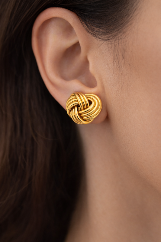 Gold earrings