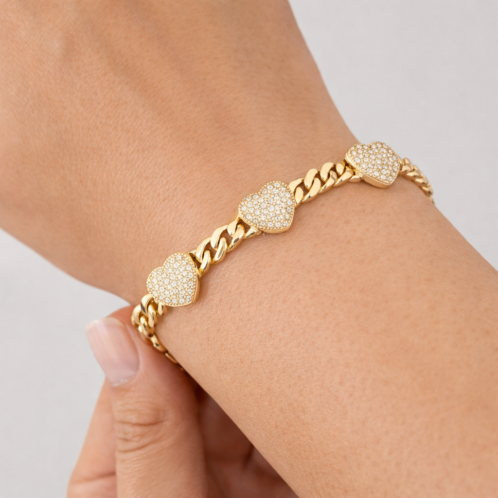 Beautiful bracelet for lady gold 10k real size 7 of 6.7 mm
