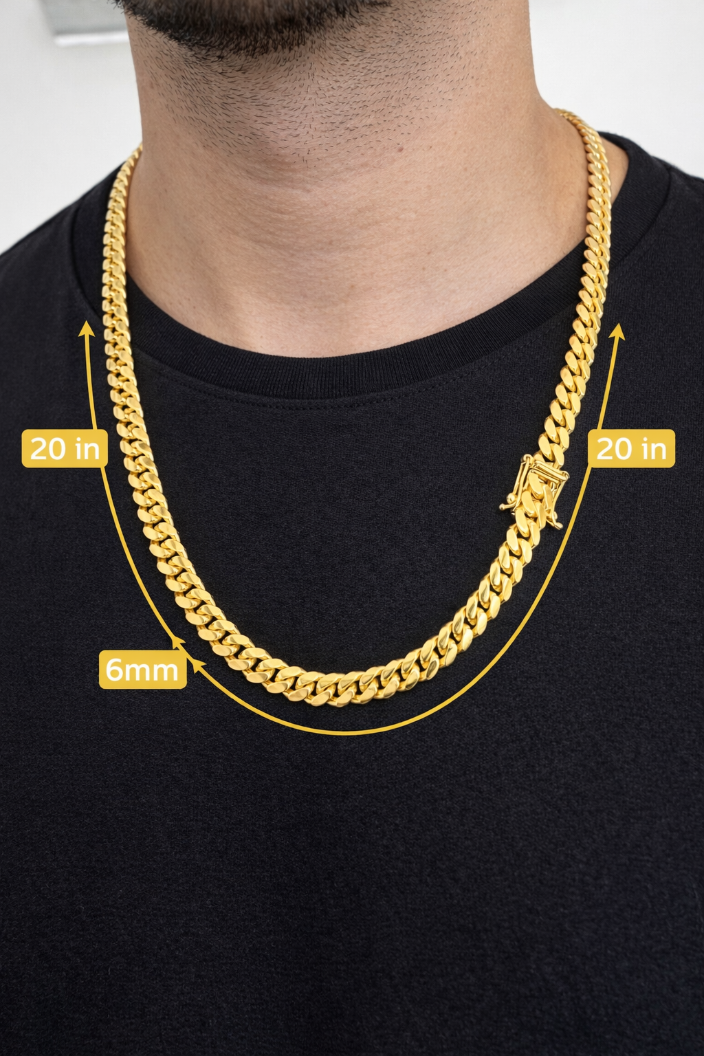 Beautiful Cuban gold chain 10k real size 20 6 mm wide