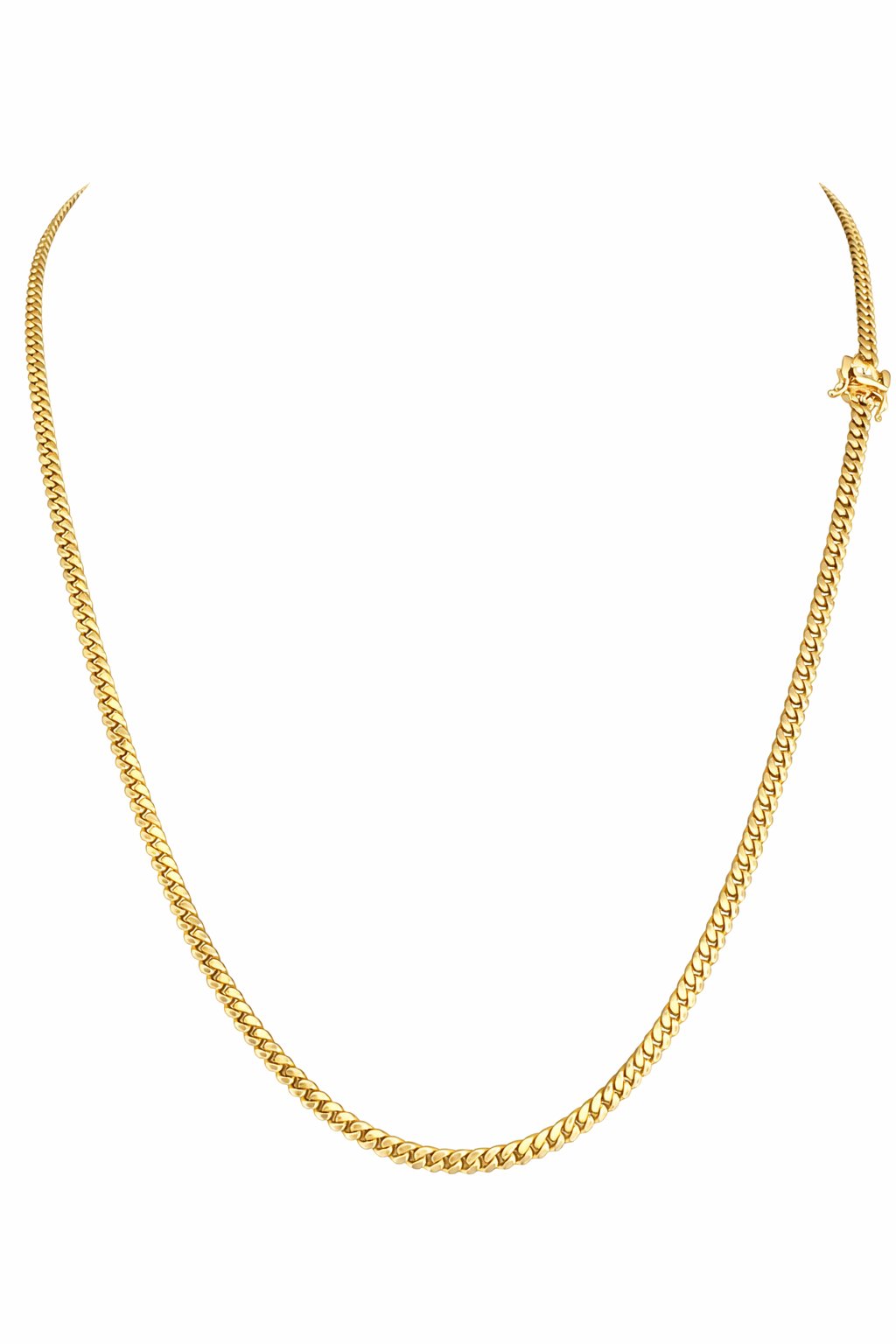 Beautiful Cuban chain of real 10k gold 3 mm wide size 20