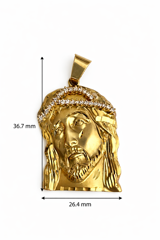 I said big solid of the face of Jesus of real gold 10k