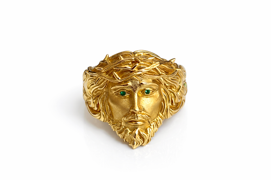 Beautiful men's ring 14k gold real size 11