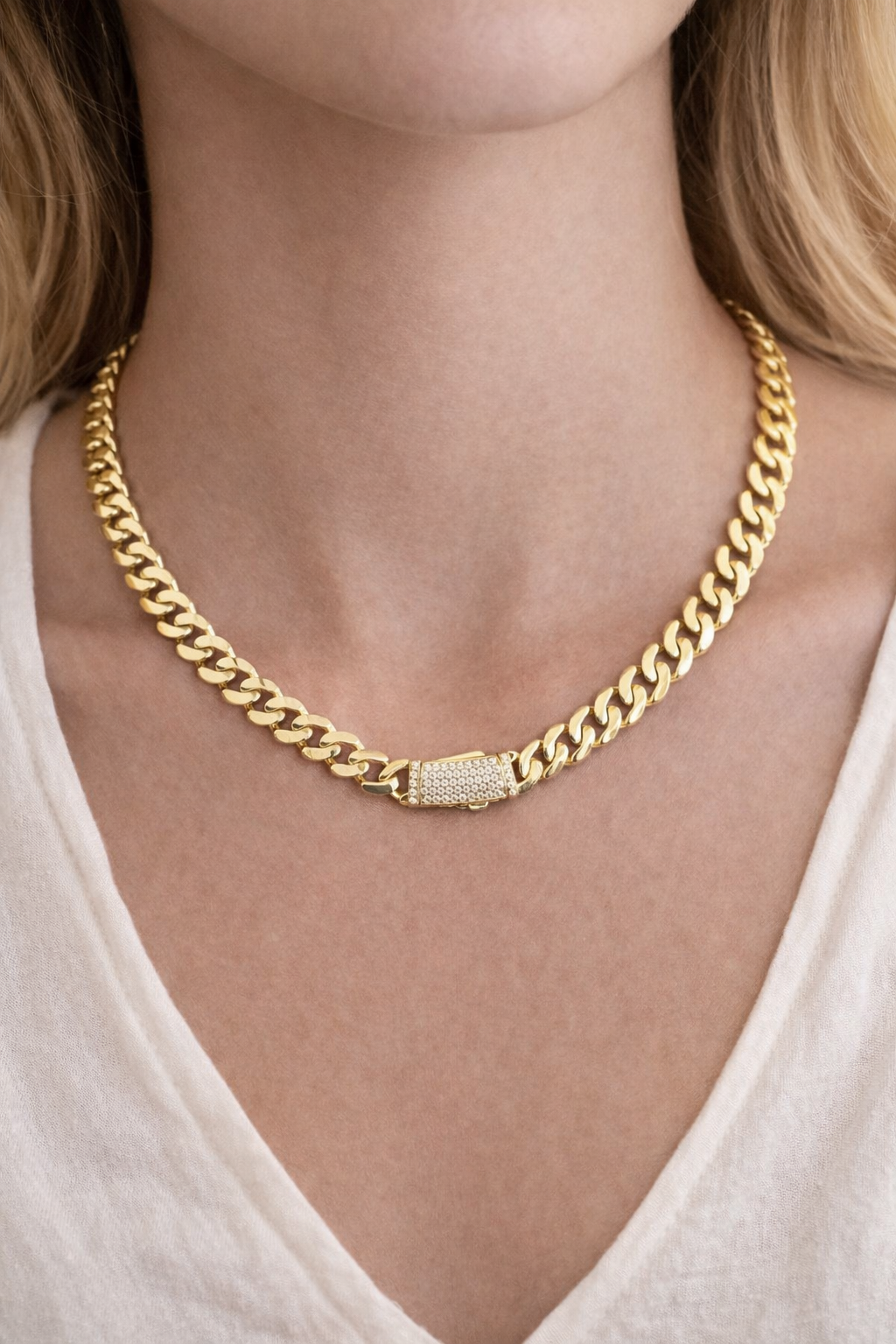 Beautiful gold chain 10k real size 16 6.7 mm wide