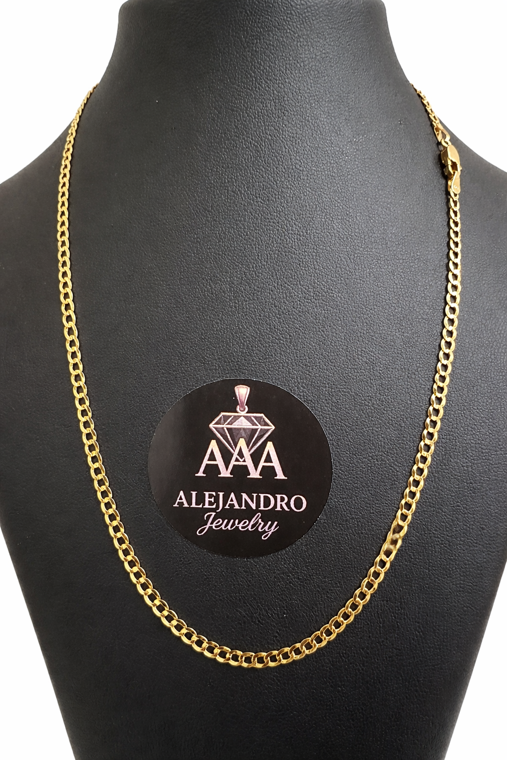 Beautiful gold chain 10k real size 18 of 3.3 mm completely solid