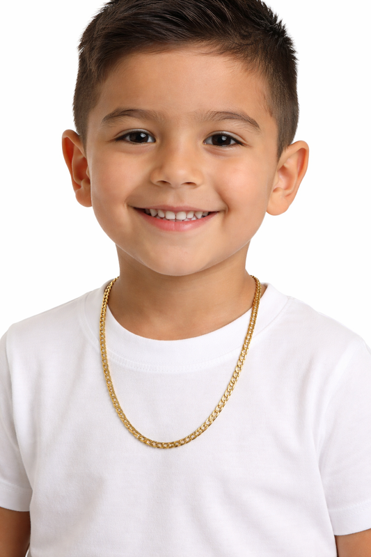 Beautiful gold chain 10k real size 18 of 3.3 mm completely solid